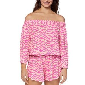Raisins West‎ Coast Romper NWT size Medium Pink Tiger Swimsuit Cover Up